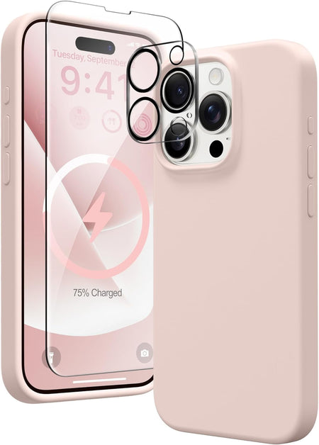Entronix Apple iPhone 11 Pro 3-in-1 Bundle - Liquid Silicone Case, 1 Clear Screen Protector & 1 Camera Lens Protector, - Entro Retail