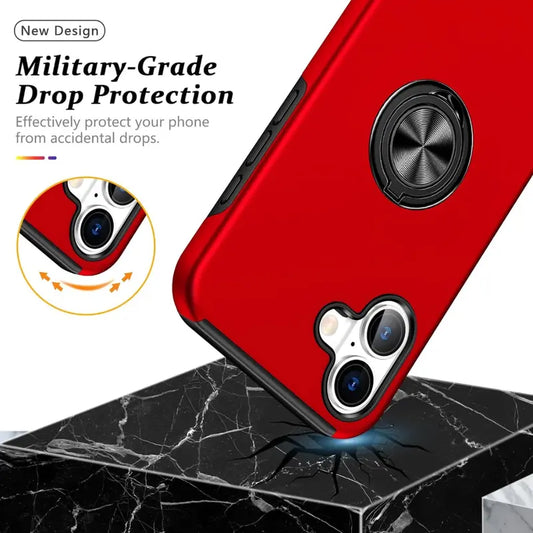 Entronix Case Compatible with iPhone 17 - 360º Circular Ring Gripstand - Entronix