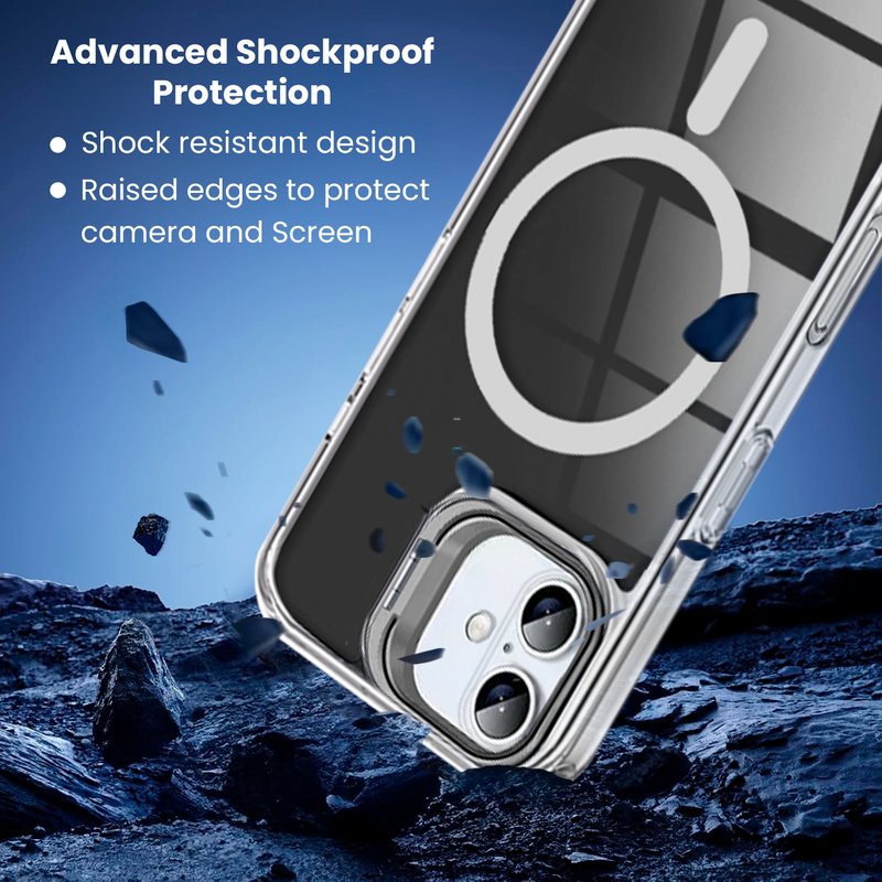 Entronix [Magnetic] Case Compatible with iPhone 17 Pro – [Glossy] Color Back with Camera Frame Stand