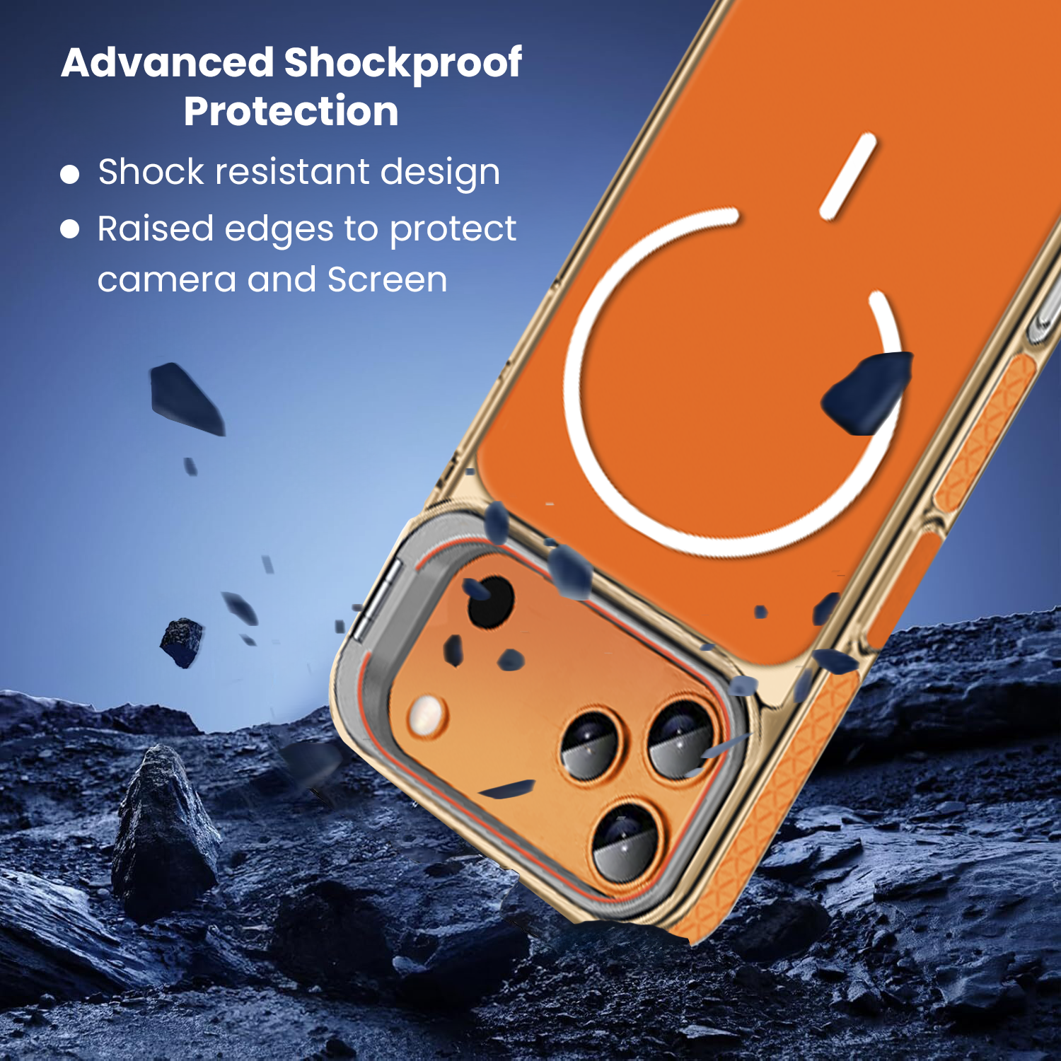 Entronix [Magnetic] Case Compatible with iPhone 17 Pro Max – Color Back w/ Camera Frame Stand & Rubber Edges - Entronix