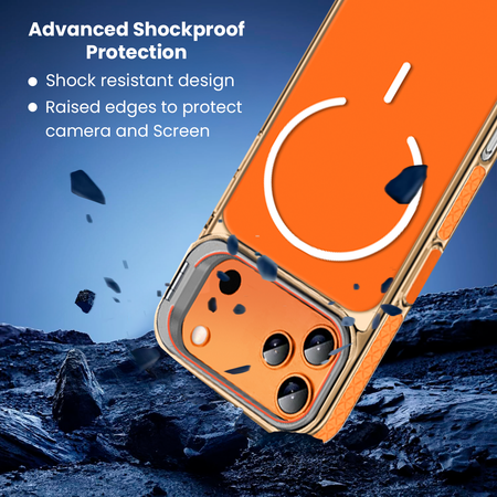 Entronix [Magnetic] Case Compatible with iPhone 17 Pro Max – Color Back w/ Camera Frame Stand & Rubber Edges - Entronix