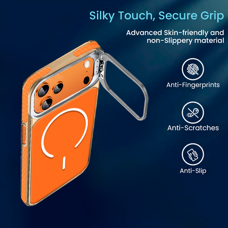 Entronix [Magnetic] Case Compatible with iPhone 17 Pro Max – Color Back w/ Camera Frame Stand & Rubber Edges - Entronix