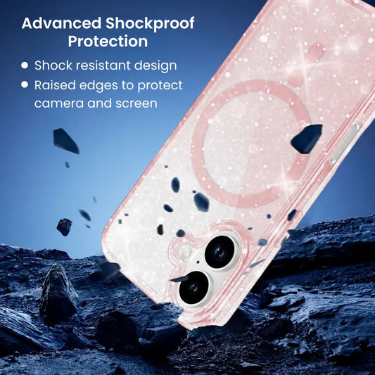 Entronix [Magnetic] Case Compatible with iPhone 17 - [Hard Back] Glitter Color - Entronix