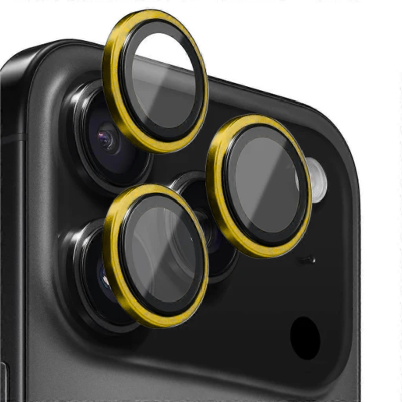 Entronix Camera Lens Protector Compatible with iPhone 17 Pro/17 Pro Max - Luxury Metal - Entronix