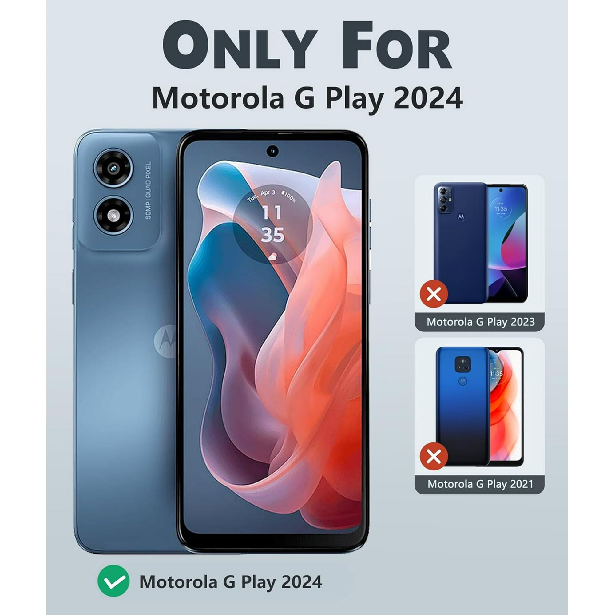 Entronix Case Compatible with Moto G Play 2024 - Triple-Layer Heavy Duty Protection