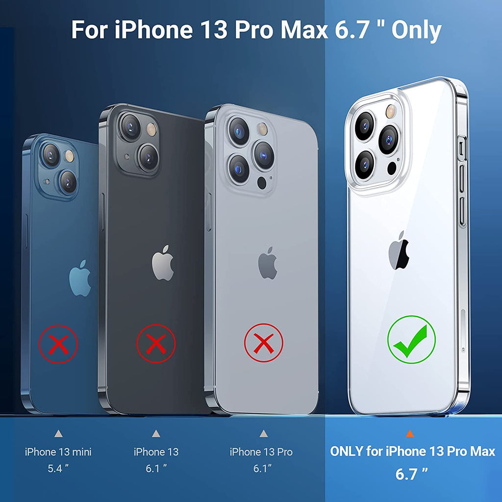 Entronix Case Compatible with iPhone 13 Pro Max - [Hard Back] Slim Clear