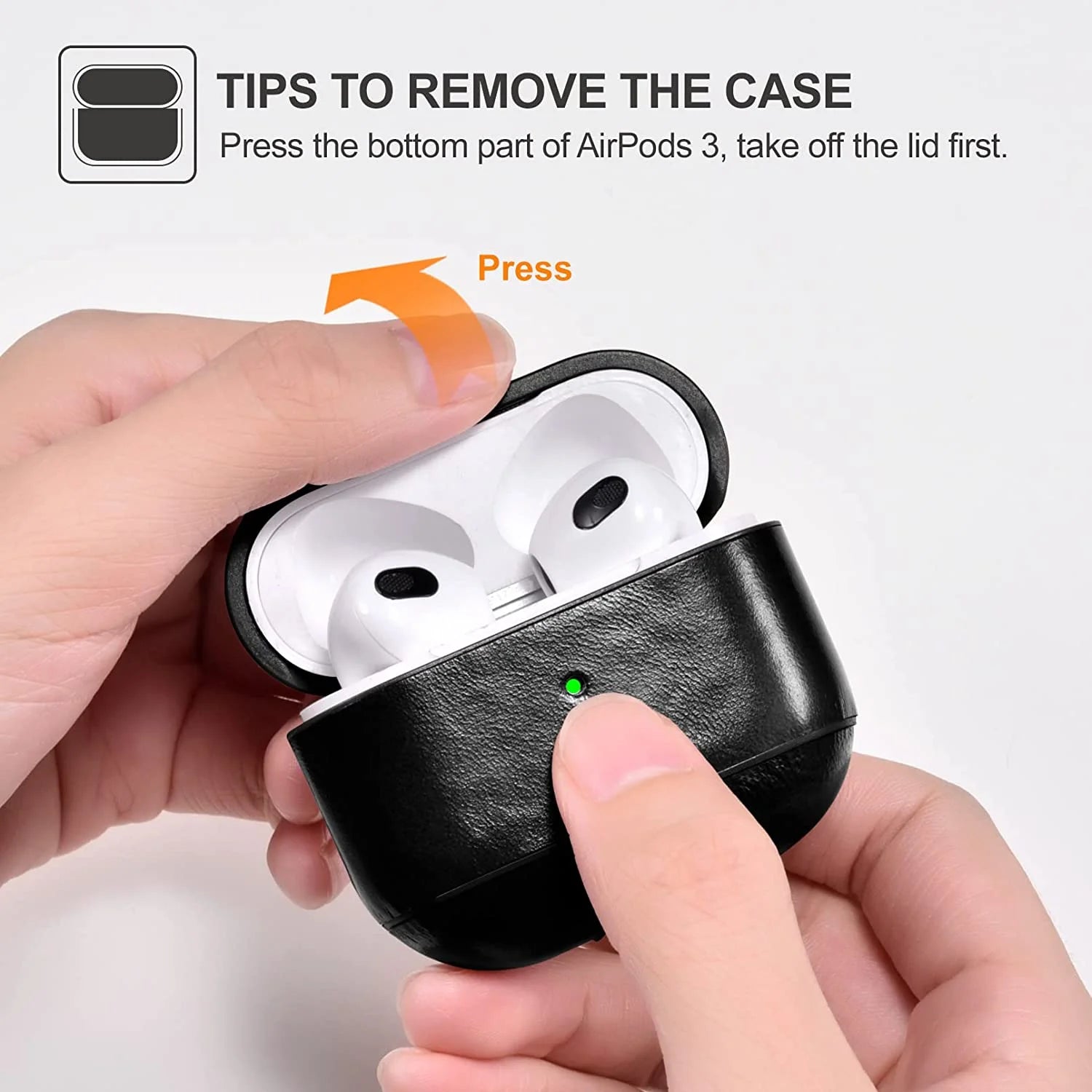 Entronix Case Compatible with AirPods 3rd Gen - Luxury Leather Cover