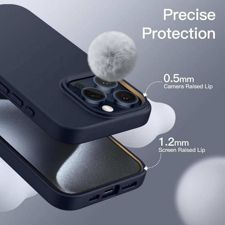 Entronix Bundle Compatible with iPhone 11 Pro Max - Liquid Silicone Case, 2 Clear Screen Protectors & 2 Camera Lens Protectors