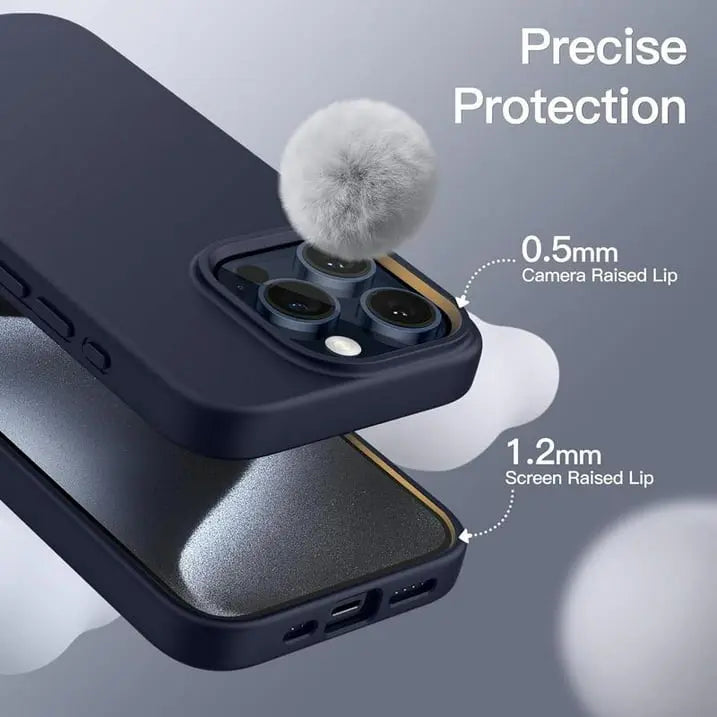 Entronix Bundle Compatible with iPhone 16 - Liquid Silicone Case, 2 Clear Screen Protectors & 2 Camera Lens Protectors - Entronix