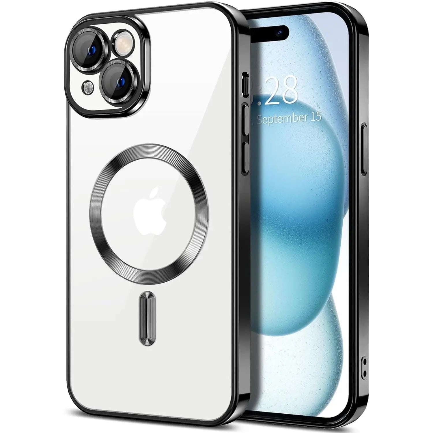 Entronix Case Transparent Case for Apple iPhone 15 Clear Magnetic Case, [ Resistant] Slim Fit Shockproof Crystal Case Cover - Entro Retail