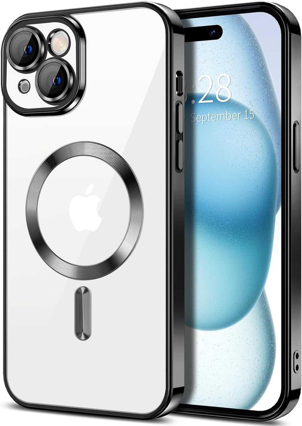 Entronix Case Transparent Case for Apple iPhone 15 Clear Magnetic Case, [ Resistant] Slim Fit Shockproof Crystal Case Cover - Entro Retail