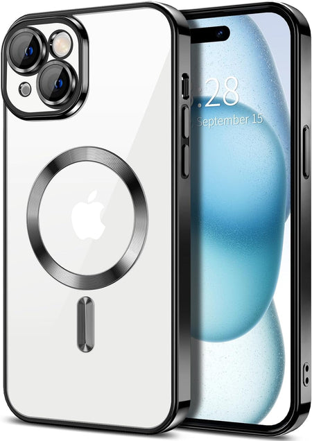 Entronix Case Transparent Case for Apple iPhone 15 Clear Magnetic Case, [ Resistant] Slim Fit Shockproof Crystal Case Cover - Entro Retail