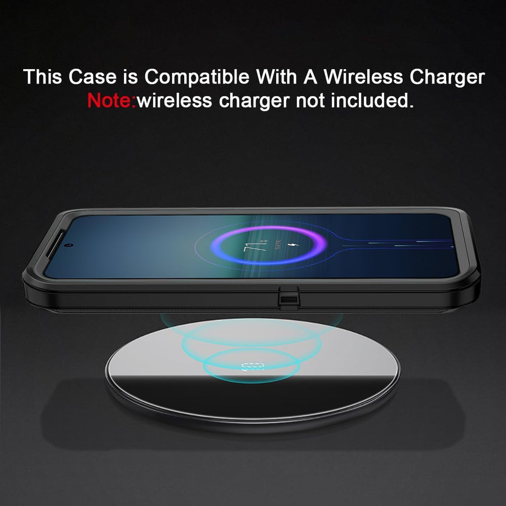 Entronix Bundle Compatible with Galaxy S23 Ultra - Heavy Duty Case & 2 Clear Screen Protectors