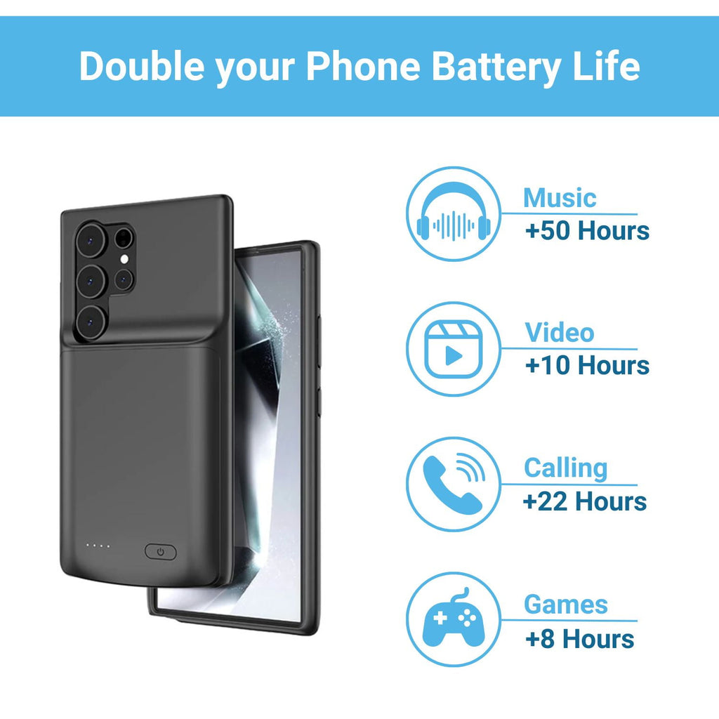 Entronix Samsung Galaxy S23 Ultra Case - 7000mAh Battery Charger - Entronix