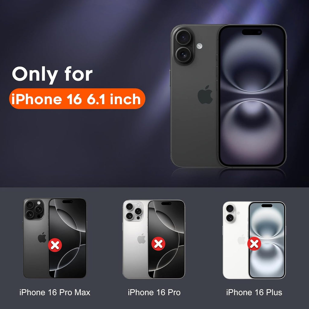 Entronix Clear Camera Lens Protector Compatible with iPhone 16 - 2-Piece Combo
