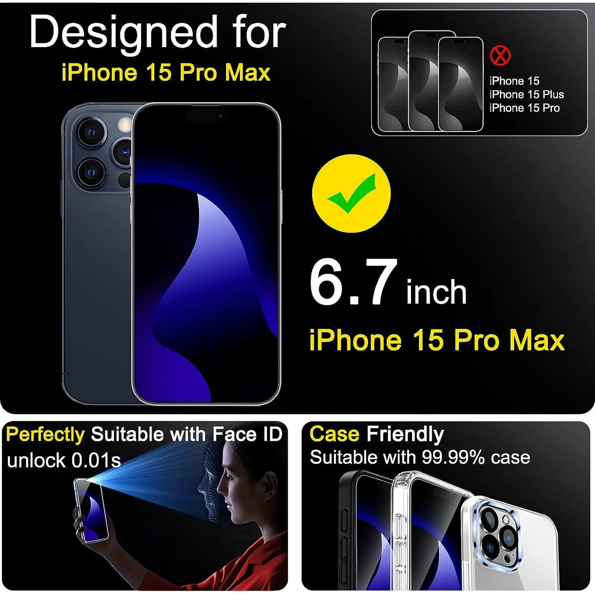 Entronix Case Compatible with iPhone 15 Pro - Triple-Layer Heavy Duty Protection - Entronix