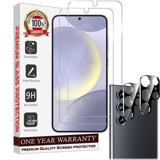 Entronix Samsung Galaxy S25 Ultra Clear Screen Protector & Camera Lens Protector - 4 Piece Combo - Entronix