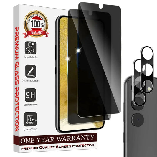 Entronix Samsung Galaxy S25 Privacy Screen Protector & Camera Lens Protector - 4 Piece Combo - Entronix