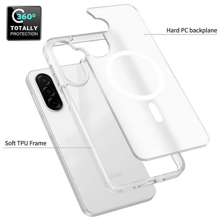 Entronix [Magnetic] Case Compatible with Galaxy A17 - [Hard Back] Clear Cover - Entronix