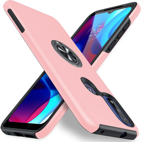 Entronix Case Designed for Motorola G Pure,G Power 2022,G Play 2023 Heavy Duty with Built-in Kickstand, Dual Layer Protection Holder Ring, Sturdy Case - Entro Retail