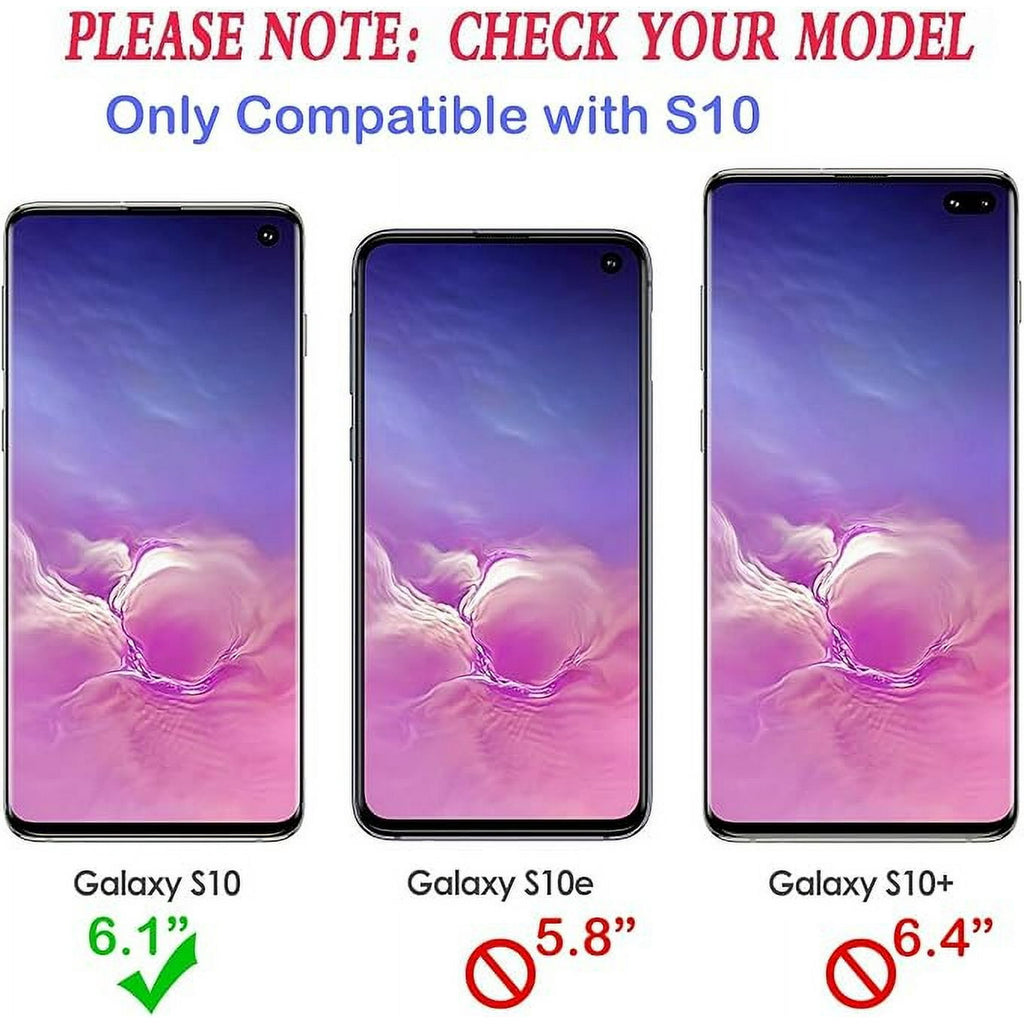 Entronix Clear Screen Protector Compatible with Galaxy S10 - 2-Piece Combo
