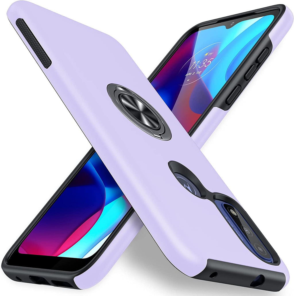 Entronix Case Designed for Motorola G Pure,G Power 2022,G Play 2023 Heavy Duty with Built-in Kickstand, Dual Layer Protection Holder Ring, Sturdy Case - Entro Retail