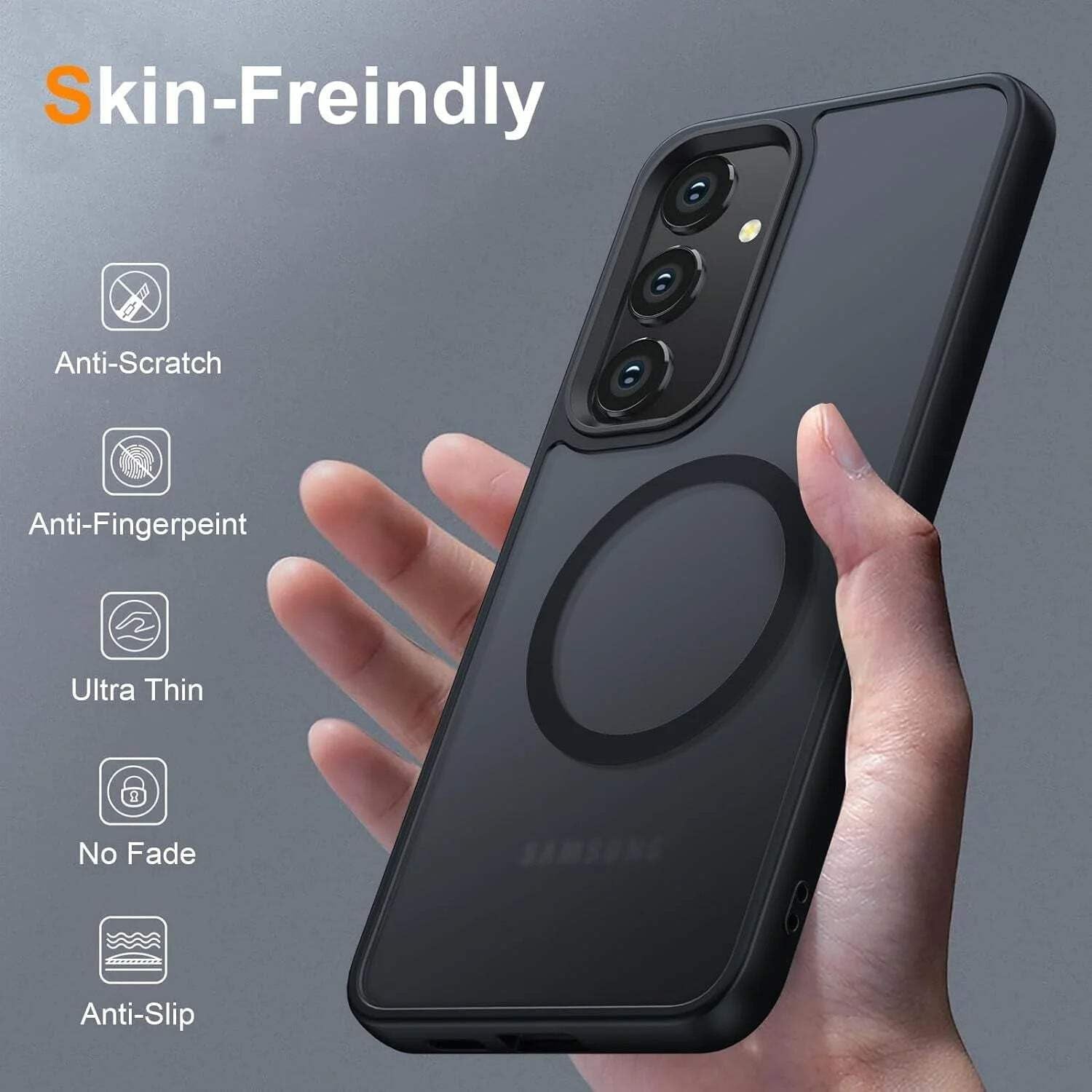 Entronix [Magnetic] Case Compatible with Galaxy S25 - Translucent Frosted Matte - Entronix