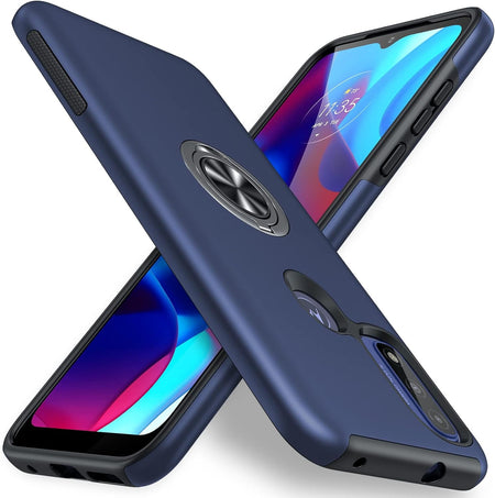 Entronix Case Designed for Motorola G Pure,G Power 2022,G Play 2023 Heavy Duty with Built-in Kickstand, Dual Layer Protection Holder Ring, Sturdy Case - Entro Retail
