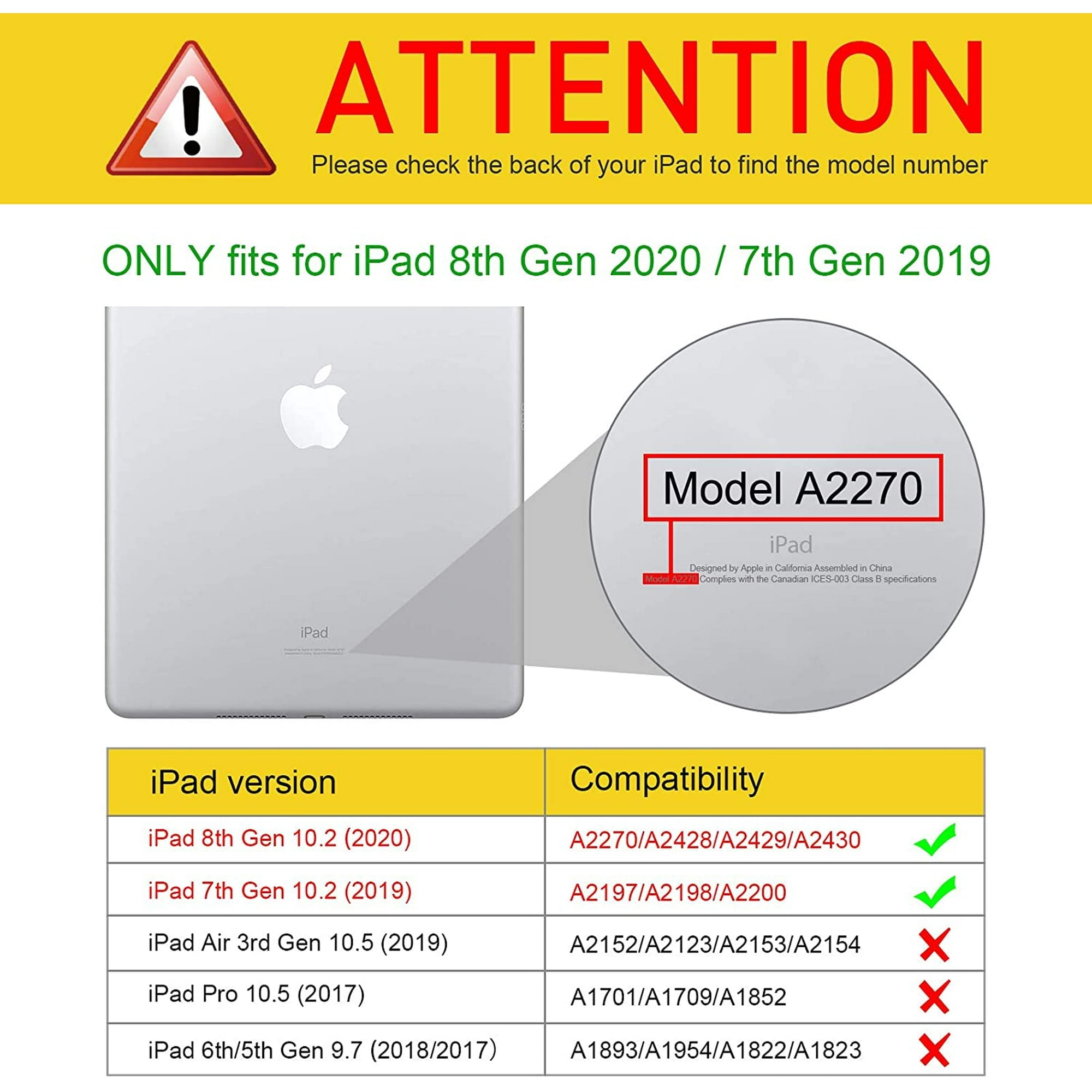 Entronix Apple iPad 7/8/9th Gen 10.2" Case - 360º Rotating Kickstand, - Entronix