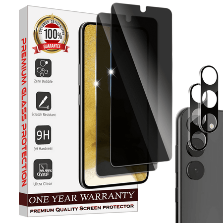 Entronix Case Privacy Screen Protector for Samsung Galaxy S22 with Camera Lens [2+2], Anti-Spy Tempered Film - Entro Retail