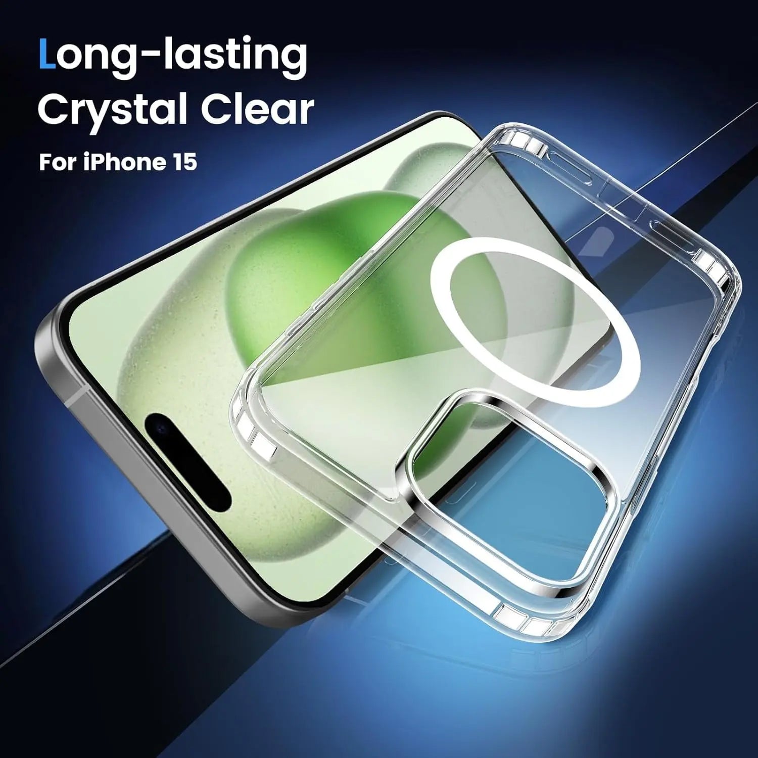 Entronix [Magnetic] Case Compatible with iPhone 14 - [Hard Back] Slim Clear - Entronix