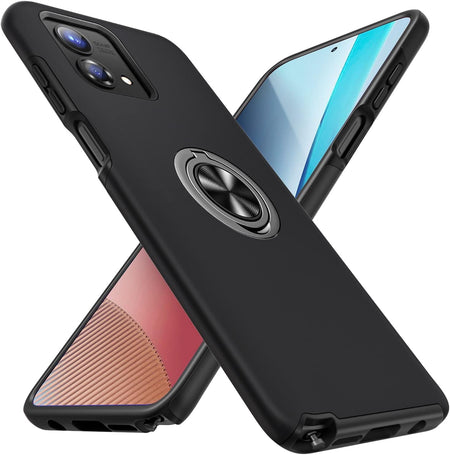 Entronix Case Designed for Motorola G Power 2024 Heavy Duty Case with Built-in Kickstand, Dual Layer Protection Rotating Holder Ring, Sturdy Case - Entro Retail