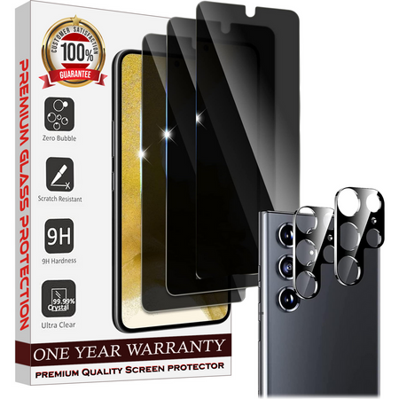 Entronix Case Privacy Screen Protector for Samsung Galaxy S24 Ultra with Camera Lens [3+2], Anti-Spy Tempered Film - Entro Retail