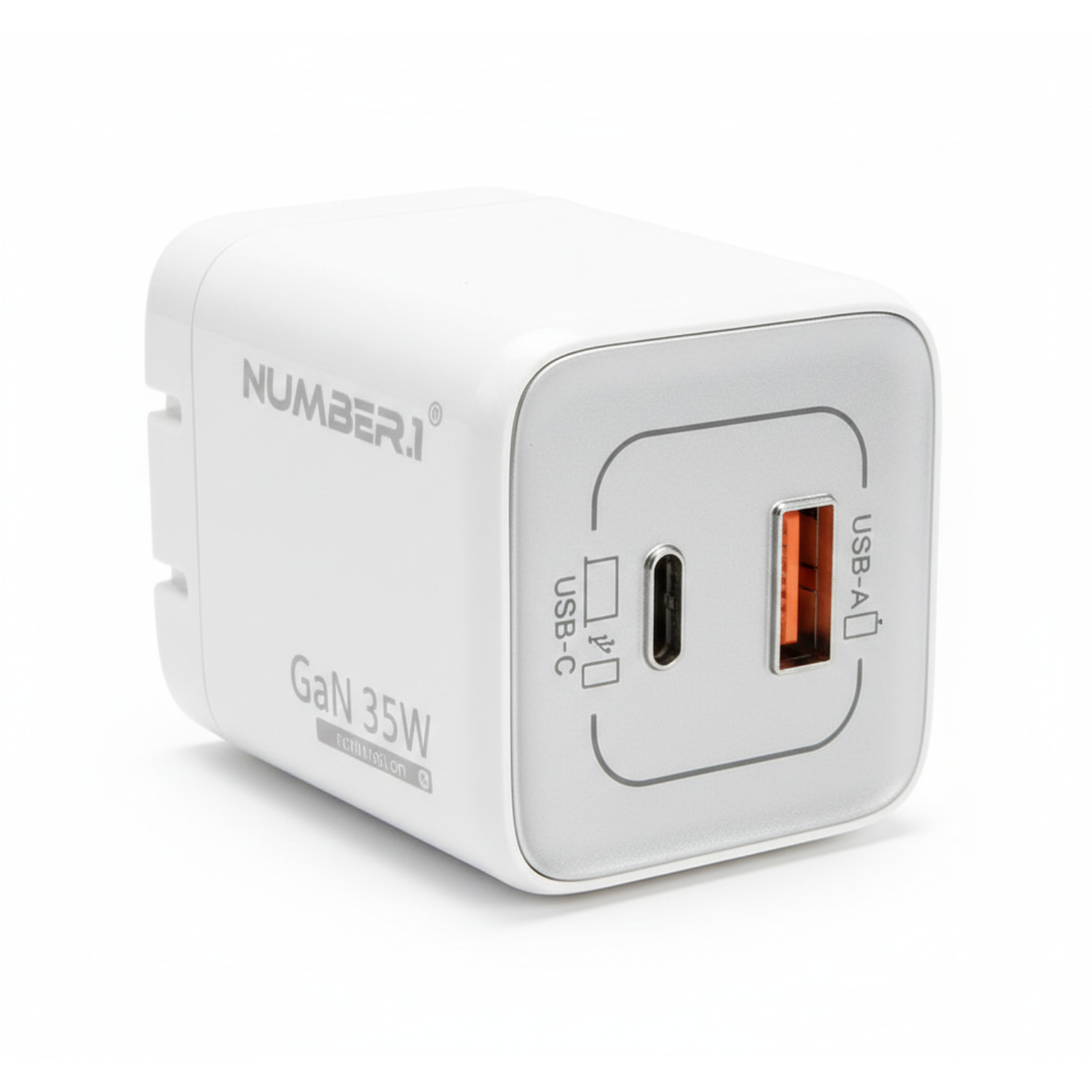 Entronix 35W Dual USB Wall Charger with USB-C - 2-Pack for iPhone, Android, and Tablets