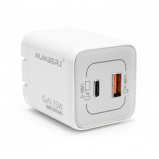 Entronix 35W Dual USB Wall Charger with USB-C - 2-Pack for iPhone, Android, and Tablets - Entronix