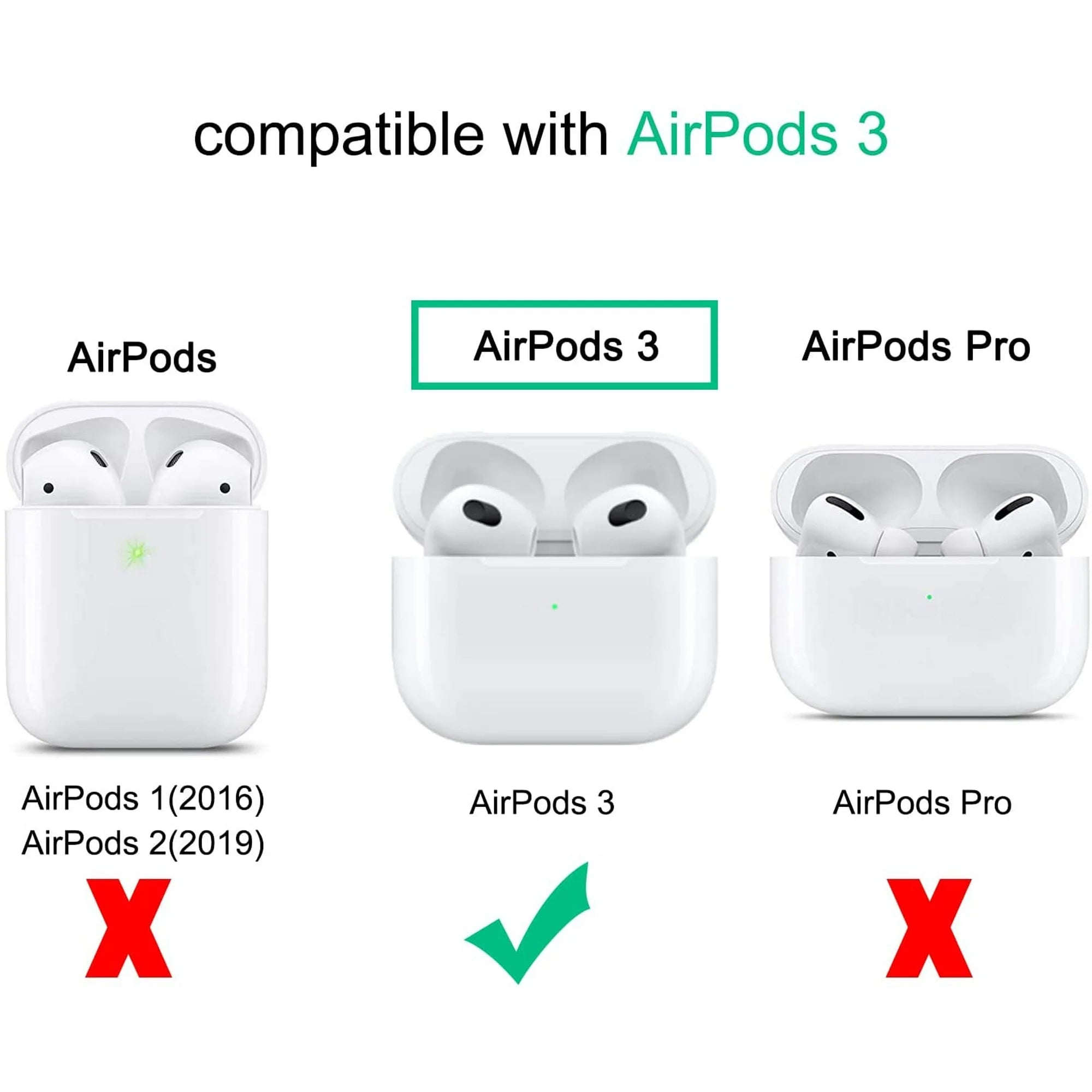 Entronix Case Compatible with AirPods 3rd Gen - Luxury Leather Cover
