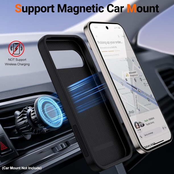 Entronix Google Pixel 9/9 Pro Case - 360º Circular Ring Holder, - Entronix