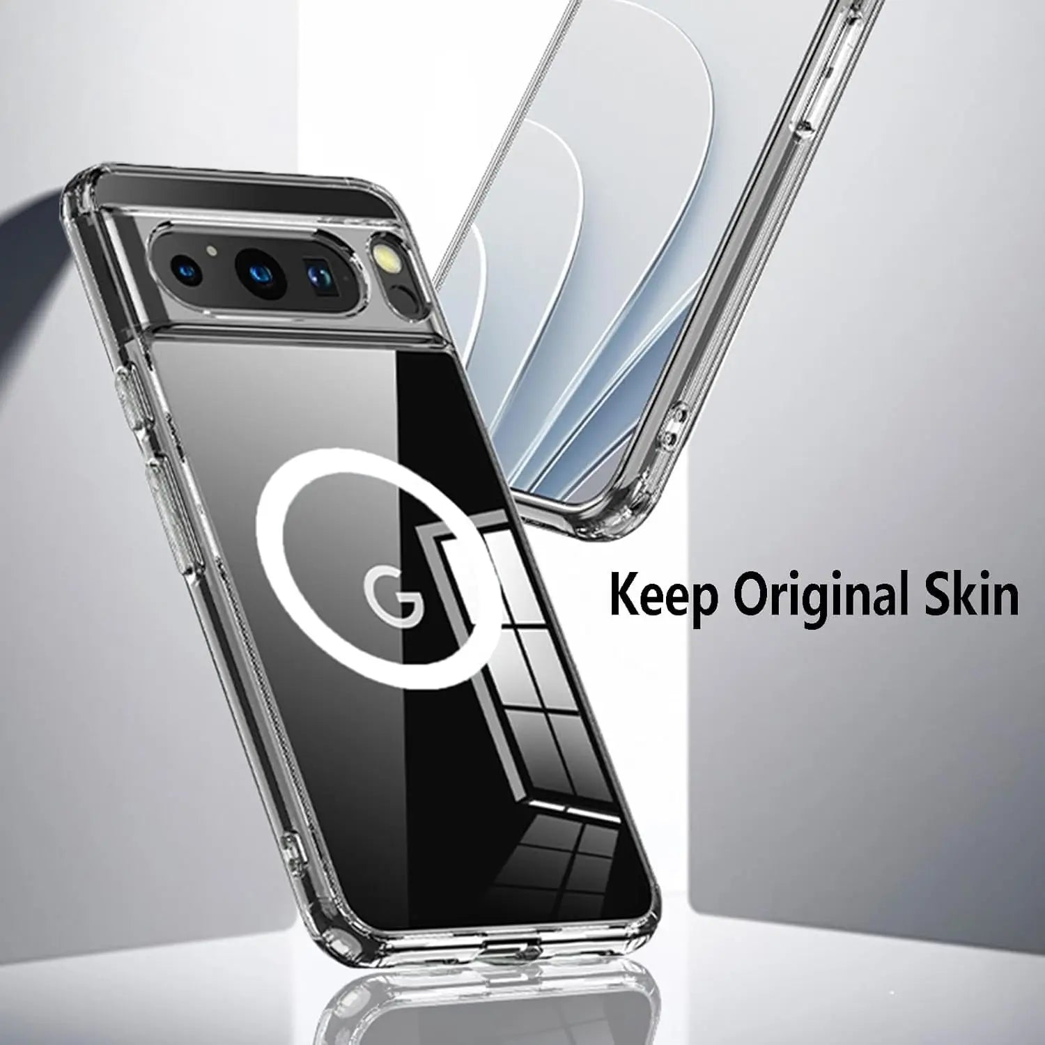 Entronix Bundle Compatible with Pixel 9 - [Magnetic] Clear Case & 2 Clear Screen Protectors - Entronix