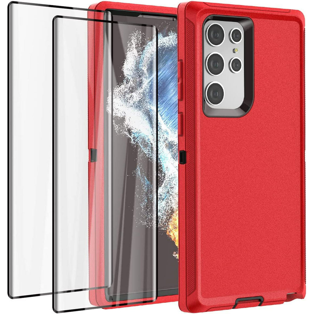 Entronix Bundle Compatible with Galaxy S25 Ultra - Heavy Duty Case & 2 Clear Screen Protectors