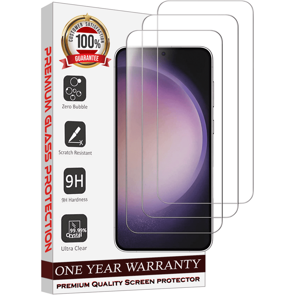 Entronix Clear Screen Protector Compatible with Galaxy S25 - 3-Piece Combo