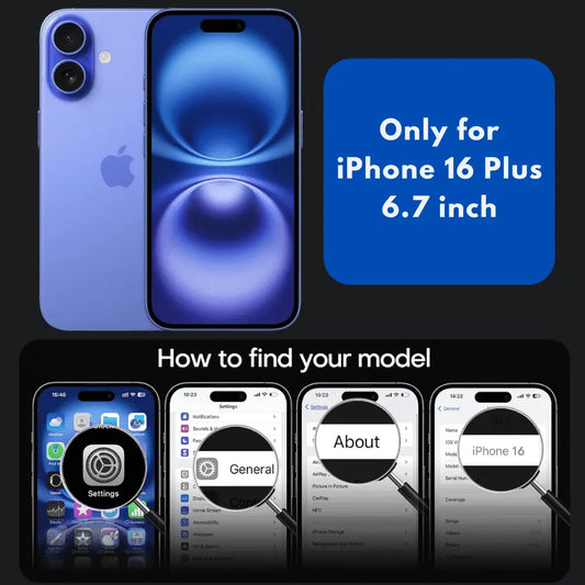 Entronix Bundle Compatible with iPhone 16 Plus - [Magnetic] Clear Case, 2 Clear Screen Protectors & 1 Metallic Camera Lens Protector - Entronix