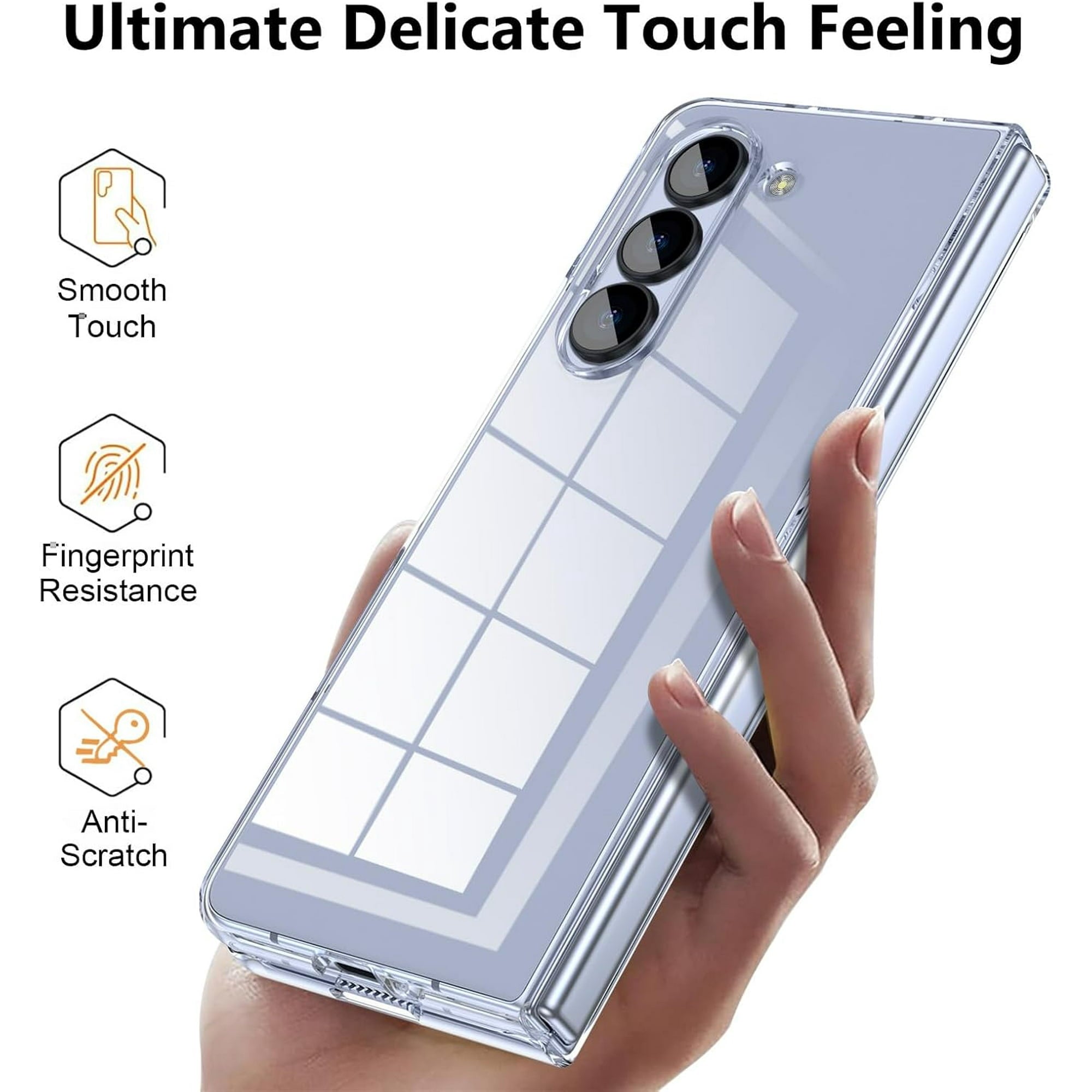 Entronix Case Compatible with Galaxy Z Fold 7 - [Hard Back] Clear Cover