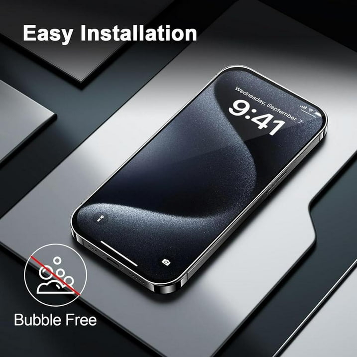 Entronix Bundle Compatible with iPhone 15 Pro - Liquid Silicone Case, 2 Clear Screen Protectors & 2 Camera Lens Protectors