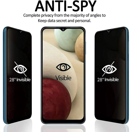 Entronix Anti-Spy Privacy Screen Protector Compatible with Galaxy A02 - 2-Piece Combo - Entronix