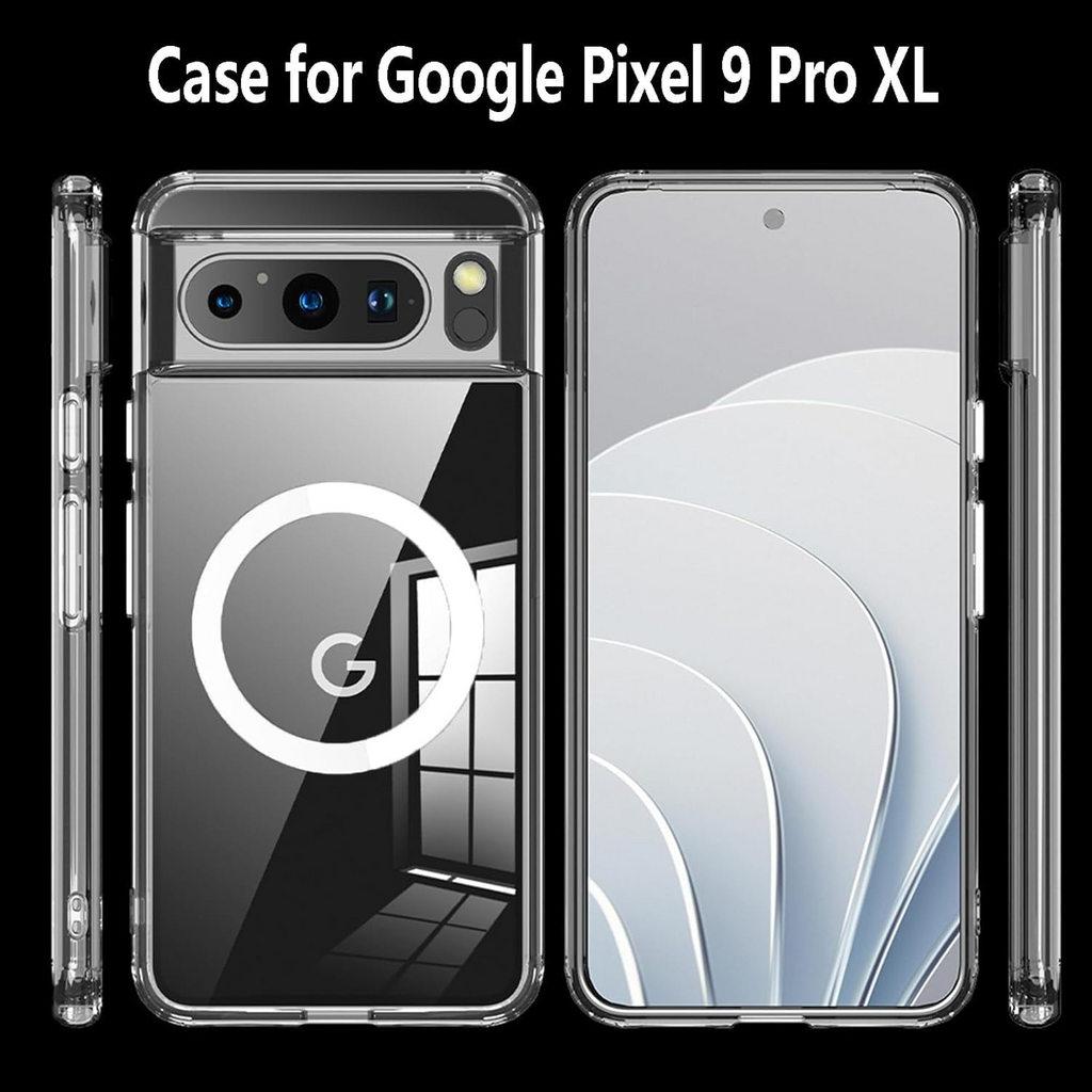 Entronix [Magnetic] Case Compatible with Pixel 9 Pro XL - [Hard Back] Slim Clear