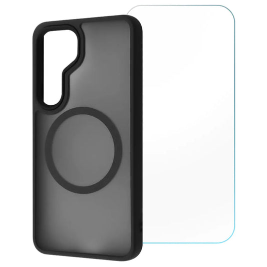 Entronix Bundle Compatible with Galaxy S23 Plus - [Magnetic] Translucent Matte Case & 1 Clear Screen Protector - Entronix