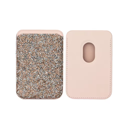 Entronix Rhinestone Magnetic Wallet Attachment for MagSafe & Magnetic Phone Cases – Glitter Card Holder Accessory - Entronix