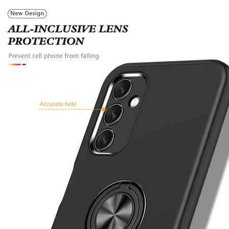 Entronix Bundle Compatible with Galaxy A16 - 360º Circular Ring Gripstand Case & 2 Clear Screen Protectors - Entronix