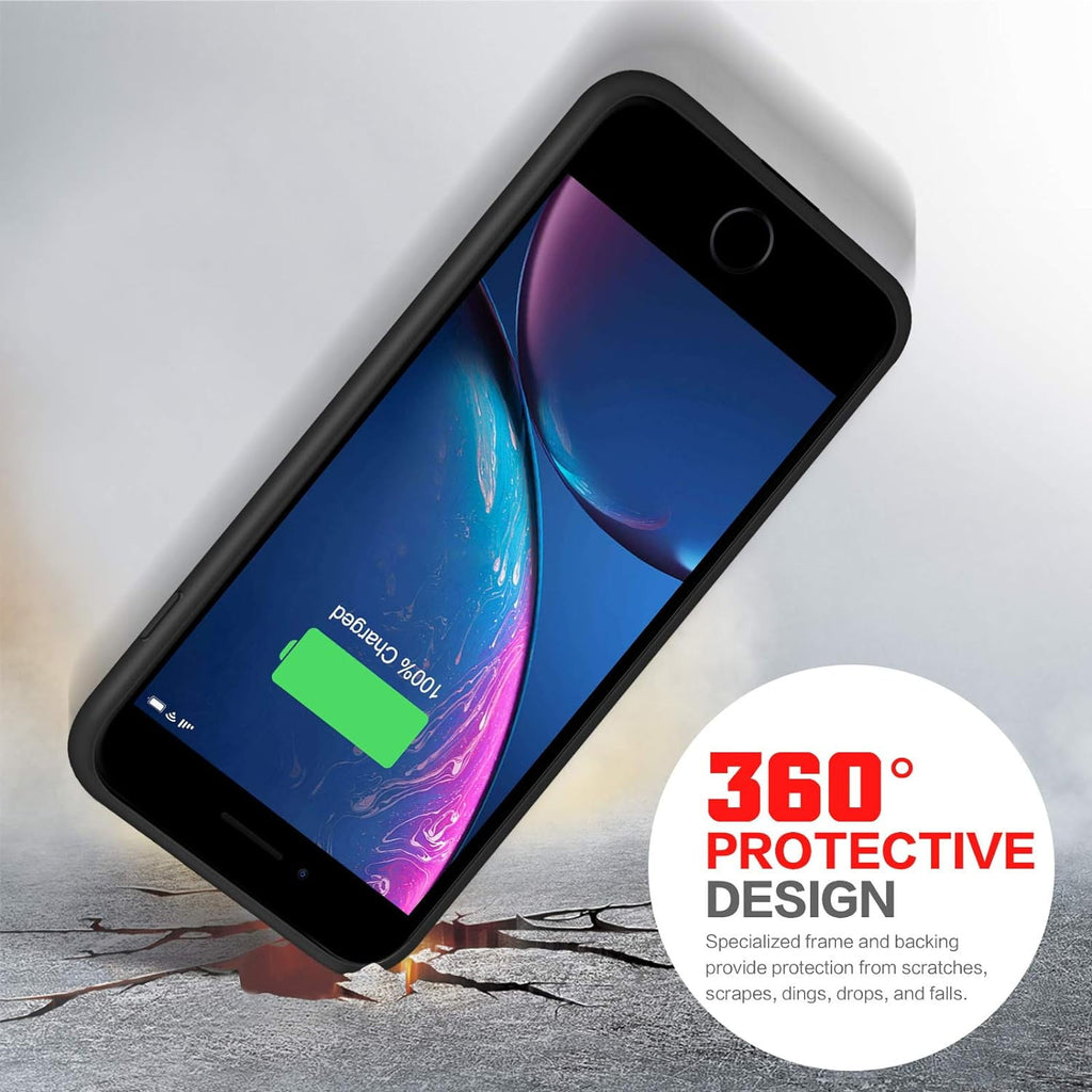 Entronix Case Compatible with iPhone 8 Plus/7 Plus - [6000mAh] Charging Powerbank Cover