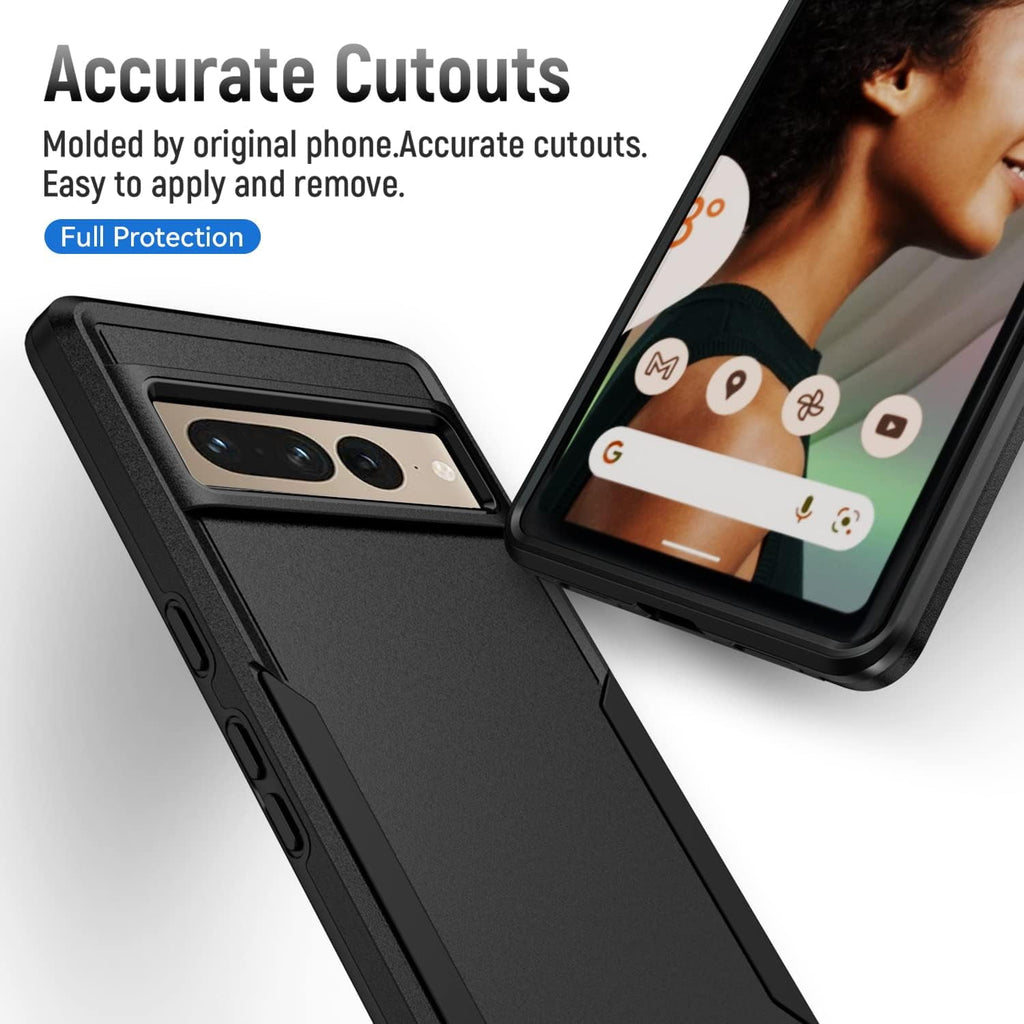 Entronix Bundle Compatible with Pixel 8 - Soft-Touch Dual-Layer Case, 2 Clear Screen Protectors & 2 Camera Lens Protectors